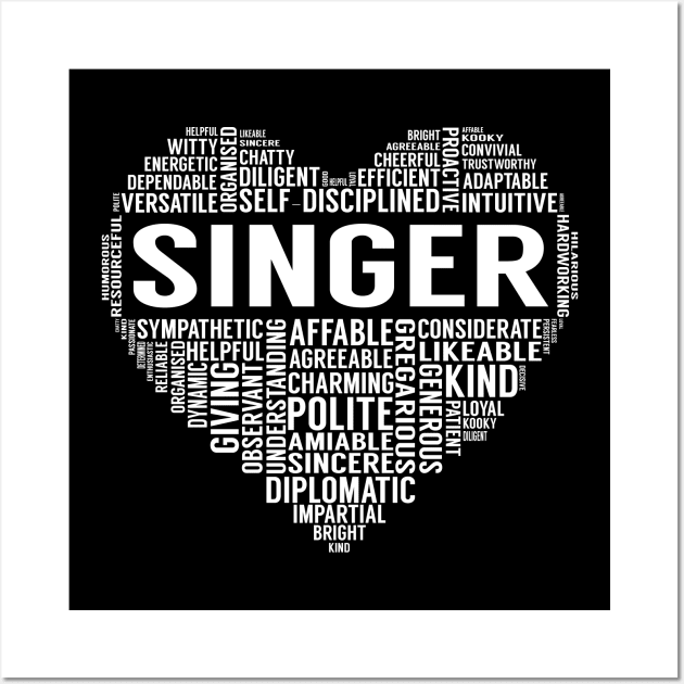 Singer Heart Wall Art by LotusTee